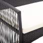 Preview:  4-tlg. Garten-Lounge-Set mit Auflage Poly Rattan Schwarz