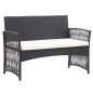 Preview:  4-tlg. Garten-Lounge-Set mit Auflage Poly Rattan Schwarz