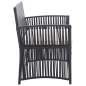 Preview:  4-tlg. Garten-Lounge-Set mit Auflage Poly Rattan Schwarz