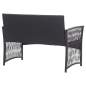 Preview:  4-tlg. Garten-Lounge-Set mit Auflage Poly Rattan Schwarz