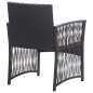 Preview:  4-tlg. Garten-Lounge-Set mit Auflage Poly Rattan Schwarz