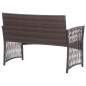 Preview:  4-tlg. Garten-Lounge-Set mit Auflage Poly Rattan Braun