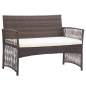 Preview:  4-tlg. Garten-Lounge-Set mit Auflage Poly Rattan Braun