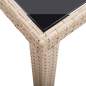 Preview:  Gartentisch Beige 123x60x74 cm Poly Rattan