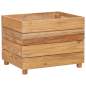 Preview:  Hochbeet 50x40x38 cm Massivholz Teak und Stahl