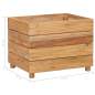 Preview:  Hochbeet 50x40x38 cm Massivholz Teak und Stahl