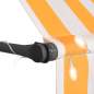 Preview:  Einziehbare Markise Handbetrieben mit LED 200 cm Weiß Orange
