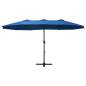 Preview:  Sonnenschirm mit Aluminium-Mast 460x270 cm Blau