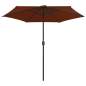 Preview: Sonnenschirm mit Aluminium-Mast 270 x 246 cm Terracotta-Rot