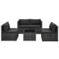 Preview:  5-tlg. Garten-Sofagarnitur mit Auflagen Poly Rattan Grau