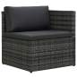 Preview:  5-tlg. Garten-Sofagarnitur mit Auflagen Poly Rattan Grau