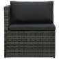 Preview:  5-tlg. Garten-Sofagarnitur mit Auflagen Poly Rattan Grau