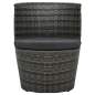 Preview:  3-tlg. Bistro-Set mit Auflagen Poly Rattan Grau