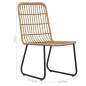 Preview:  3-tlg. Bistro-Set Poly Rattan Eiche