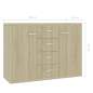 Preview:  Sideboard Sonoma-Eiche 88x30x65 cm Holzwerkstoff