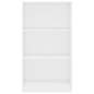 Preview:  Bücherregal 3 Fächer Hochglanz-Weiß 60x24x109 cm Holzwerkstoff