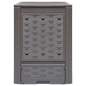 Preview:  Gartenkomposter 2 Stk. Braun 60x60x83cm 600 L Kunststoff Rattan