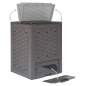 Preview:  Gartenkomposter 2 Stk. Braun 60x60x83cm 600 L Kunststoff Rattan