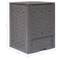 Preview:  Gartenkomposter 2 Stk. Braun 60x60x83cm 600 L Kunststoff Rattan
