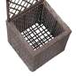 Preview:  Pflanzkübel mit Rankgitter 1 Topf 30x30x107 cm Poly Rattan Braun