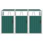 Preview:  Mülltonnenbox für 3 Mülltonnen Grün 213 x 81 x 121 cm Stahl