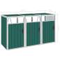 Preview:  Mülltonnenbox für 3 Mülltonnen Grün 213 x 81 x 121 cm Stahl