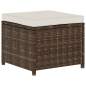 Preview:  5-tlg. Garten-Lounge-Set mit Auflagen Poly Rattan Braun