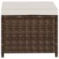 Preview:  5-tlg. Garten-Lounge-Set mit Auflagen Poly Rattan Braun