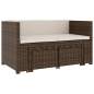 Preview:  5-tlg. Garten-Lounge-Set mit Auflagen Poly Rattan Braun