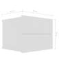Preview:  Nachttische 2 Stk. Hochglanz-Weiß 40x30x30 cm Holzwerkstoff