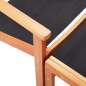 Preview: Gartenstuhl mit Fußablage Eukalyptus Massivholz und Textilene 