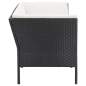 Preview:  6-tlg. Garten-Lounge-Set mit Auflagen Poly Rattan Schwarz