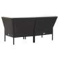 Preview:  6-tlg. Garten-Lounge-Set mit Auflagen Poly Rattan Schwarz