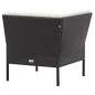 Preview:  6-tlg. Garten-Lounge-Set mit Auflagen Poly Rattan Schwarz