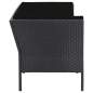 Preview:  6-tlg. Garten-Lounge-Set mit Auflagen Poly Rattan Schwarz