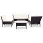 Preview:  8-tlg. Garten-Lounge-Set mit Auflagen Poly Rattan Schwarz