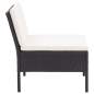 Preview:  8-tlg. Garten-Lounge-Set mit Auflagen Poly Rattan Schwarz