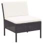 Preview:  8-tlg. Garten-Lounge-Set mit Auflagen Poly Rattan Schwarz