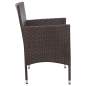 Preview:  4-tlg. Garten-Lounge-Set mit Auflagen Poly Rattan Braun