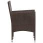 Preview:  4-tlg. Garten-Lounge-Set mit Auflagen Poly Rattan Braun