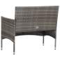 Preview:  4-tlg. Garten-Lounge-Set mit Auflagen Poly Rattan Grau