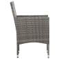 Preview:  4-tlg. Garten-Lounge-Set mit Auflagen Poly Rattan Grau