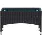 Preview:  4-tlg. Garten-Lounge-Set mit Auflagen Poly Rattan Schwarz