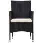 Preview:  4-tlg. Garten-Lounge-Set mit Auflagen Poly Rattan Schwarz