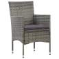 Preview:  4-tlg. Garten-Lounge-Set mit Auflagen Poly Rattan Grau