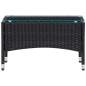 Preview:  4-tlg. Garten-Lounge-Set mit Auflagen Poly Rattan Schwarz