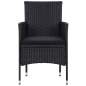 Preview:  4-tlg. Garten-Lounge-Set mit Auflagen Poly Rattan Schwarz