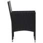 Preview:  4-tlg. Garten-Lounge-Set mit Auflagen Poly Rattan Schwarz