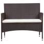 Preview:  6-tlg. Garten-Lounge-Set mit Auflagen Poly Rattan Braun