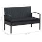 Preview:  4-tlg. Garten-Lounge-Set mit Auflagen Poly Rattan Schwarz